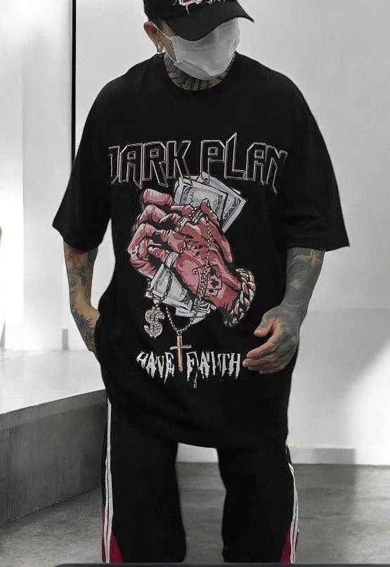 Vintage Ayukawa x Izumi Dark Plan Graphic Black T Shirt Size US L / EU 52-54 / 3 - 2 Thumbnail