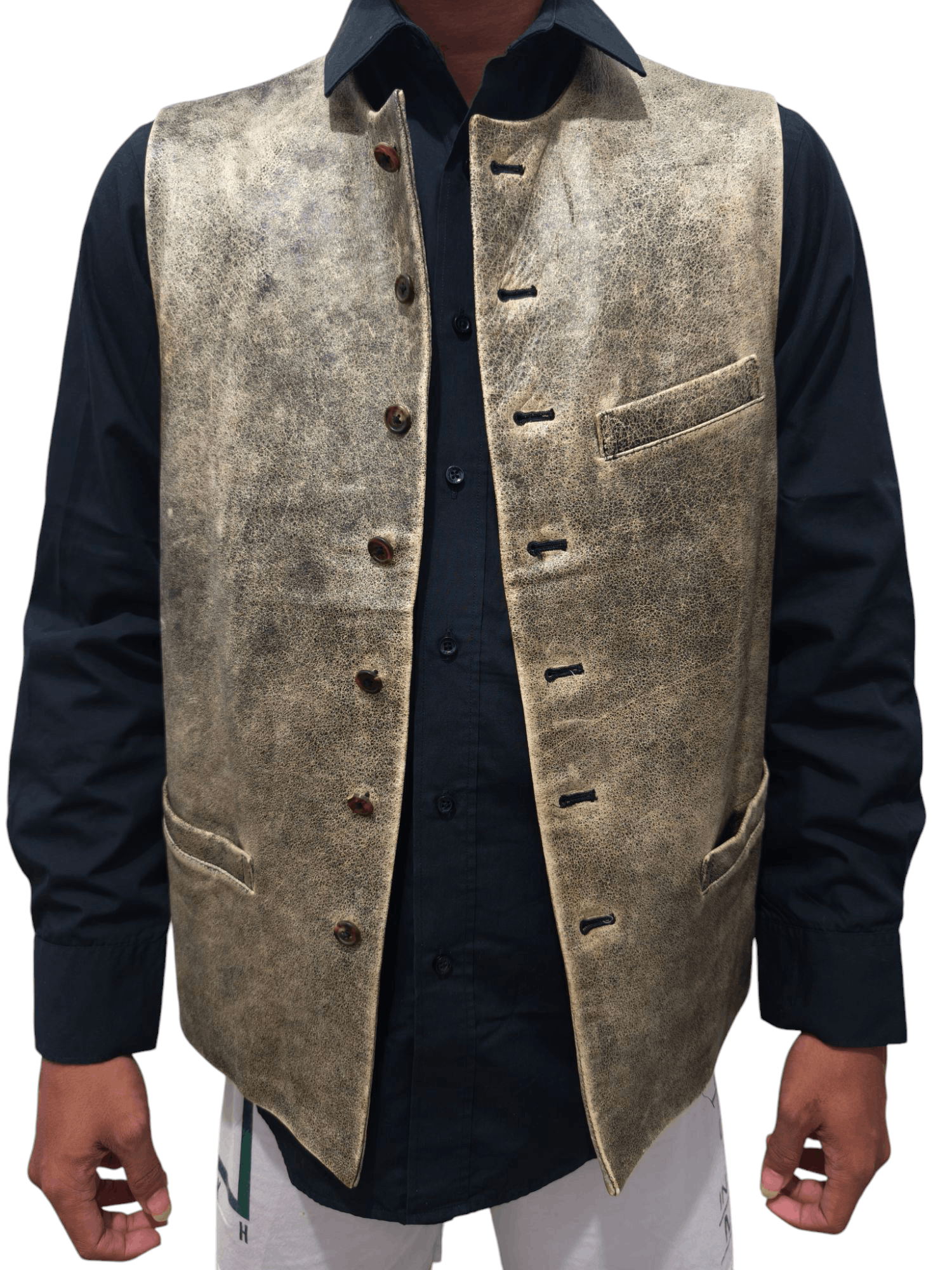 Y's for Men × Yohji Yamamoto Archive 90s Yohji Yamamoto Cuir Leather Vest Size US M / EU 48-50 / 2 - 5 Thumbnail