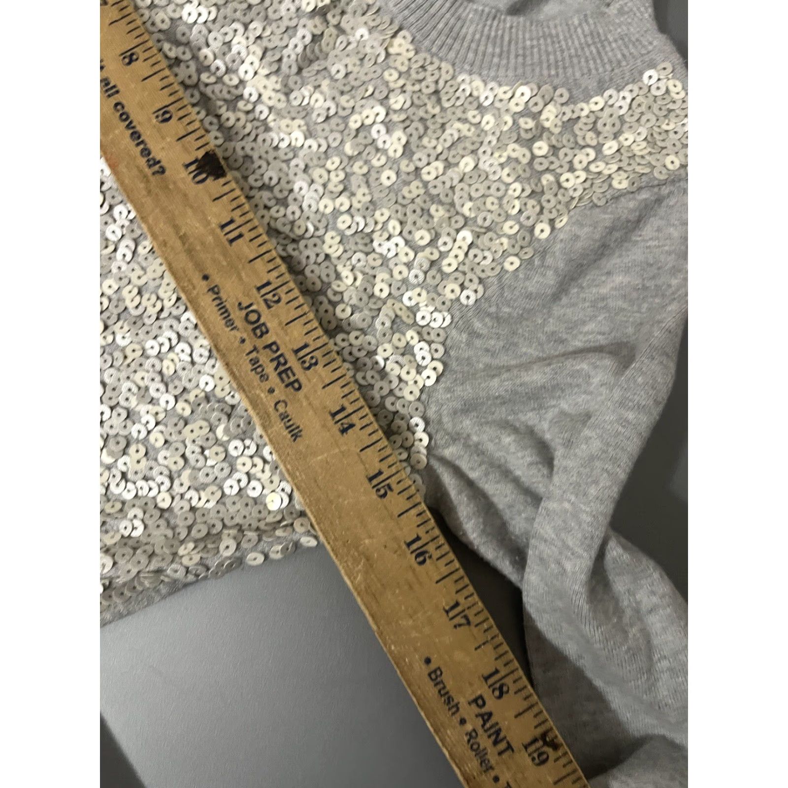 Express Express Womens Sequin Lightweight Pullover Sweater Gray S Size S / US 4 / IT 40 - 5 Thumbnail