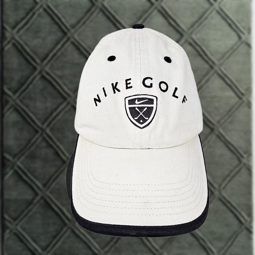 Nike Nike Golf Hat Cap Baseball Strap Back One Size White Mens Shield Logo Twill Size ONE SIZE - 1 Thumbnail