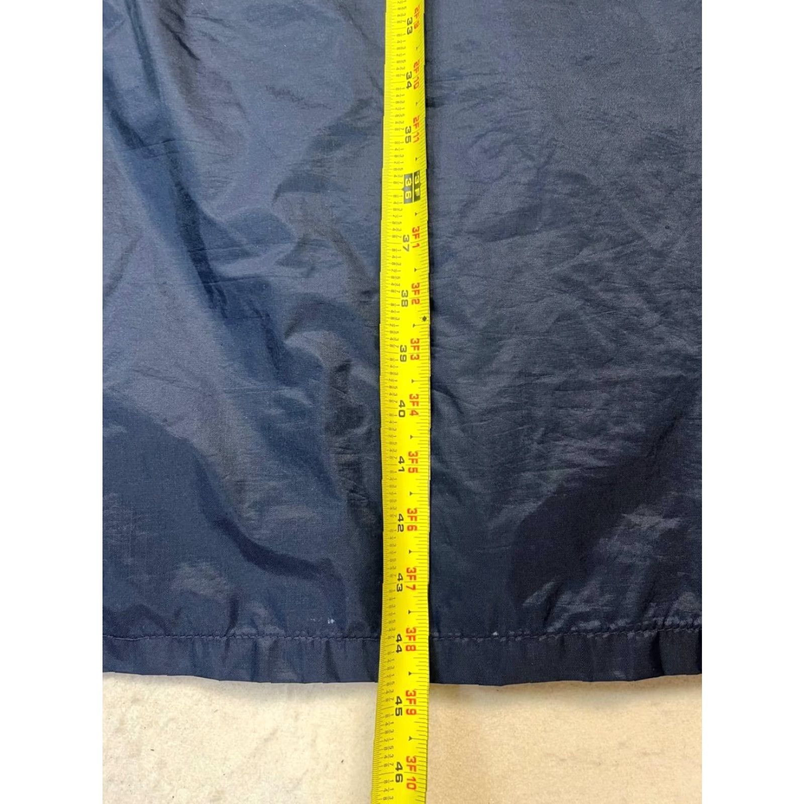 Rains VINTAGE USAF Coat Overcoat Men 38R Blue Polyester Lined Lightweight Removable Lining Zipper Button Buckle Canvas USA Made Size US XXS / EU 40 - 5 Thumbnail