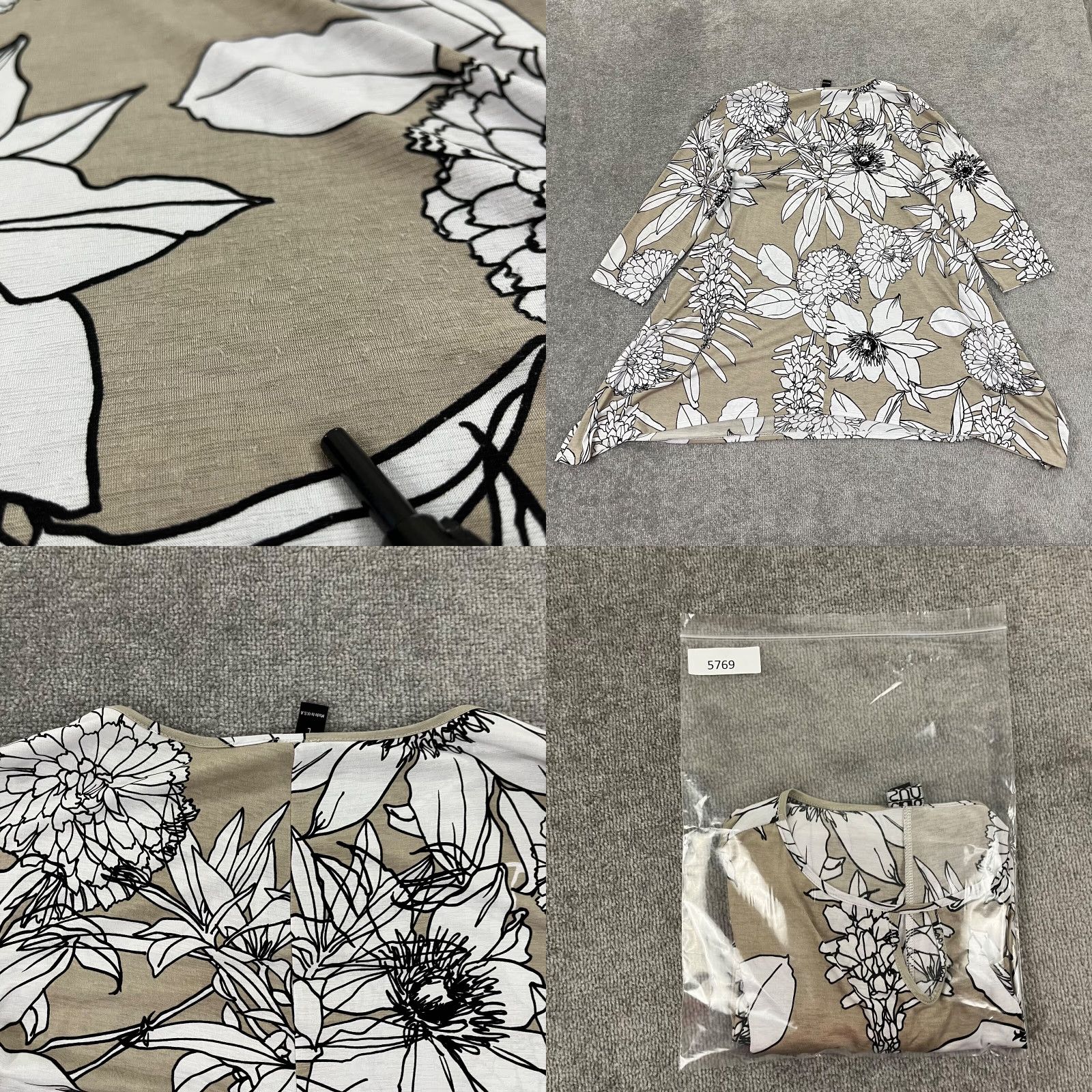 Vintage **CLARA SUN WOO Womens Large Floral Tunic Shirt 3/4 Sleeve** User: **CLARA SUN WOO Large Floral Tunic Shirt for Women 3/4 Sleeve** Size L / US 10 / IT 46 - 6 Thumbnail