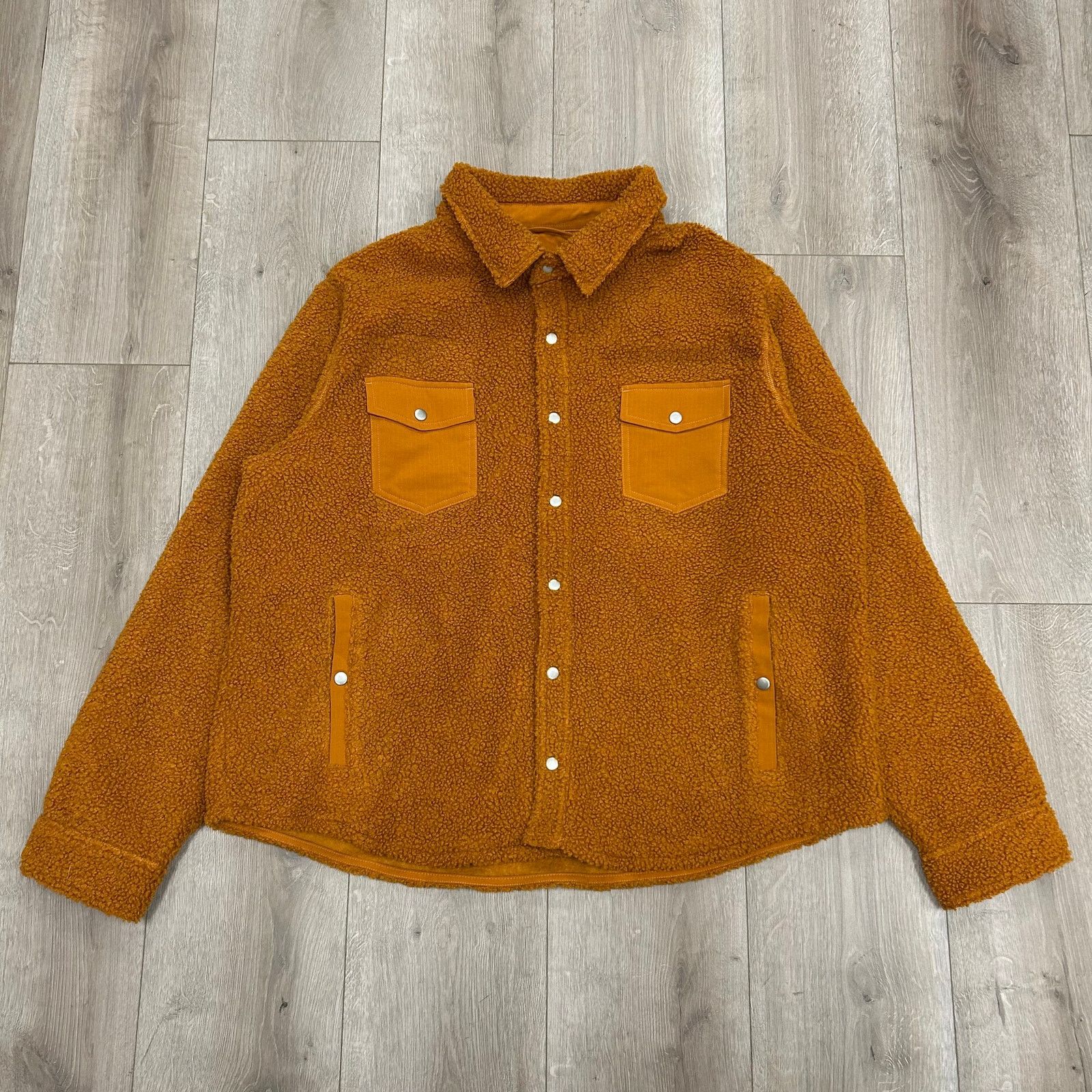 Supreme Goodfellow & Co Sherpa Orange Fleece Shirt Button Up XXL 2XL Size US XXL / EU 58 / 5 - 1 Thumbnail