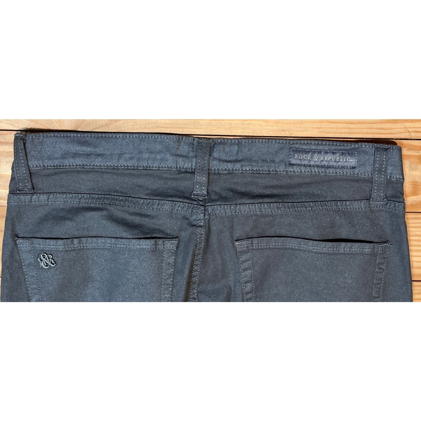 Rock & Republic Rock & Republic Berlin Metallic Skinny Jeans Womens 12 32x31 Size 34" / US 12 / IT 48 - 5 Thumbnail