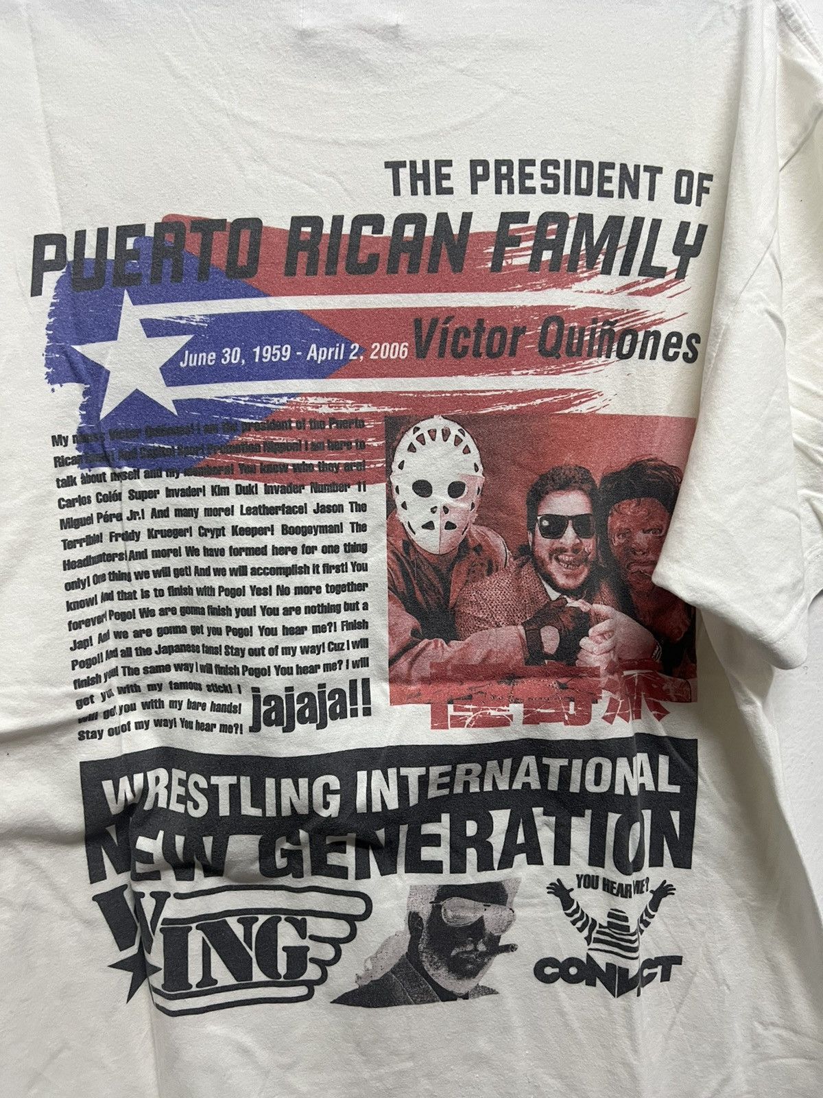 WWE × WWF Victor Quinones Wrestling Tee Size US L / EU 52-54 / 3 - 5 Thumbnail