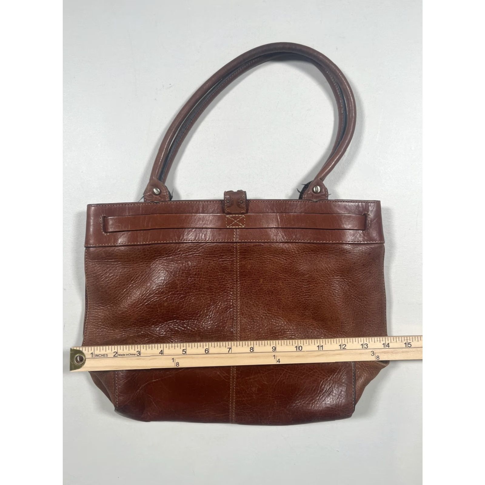 Liz Claiborne Liz Claiborne Shoulder Bag Womens Large Brown Leather Western Floral Studded Size ONE SIZE - 5 Thumbnail