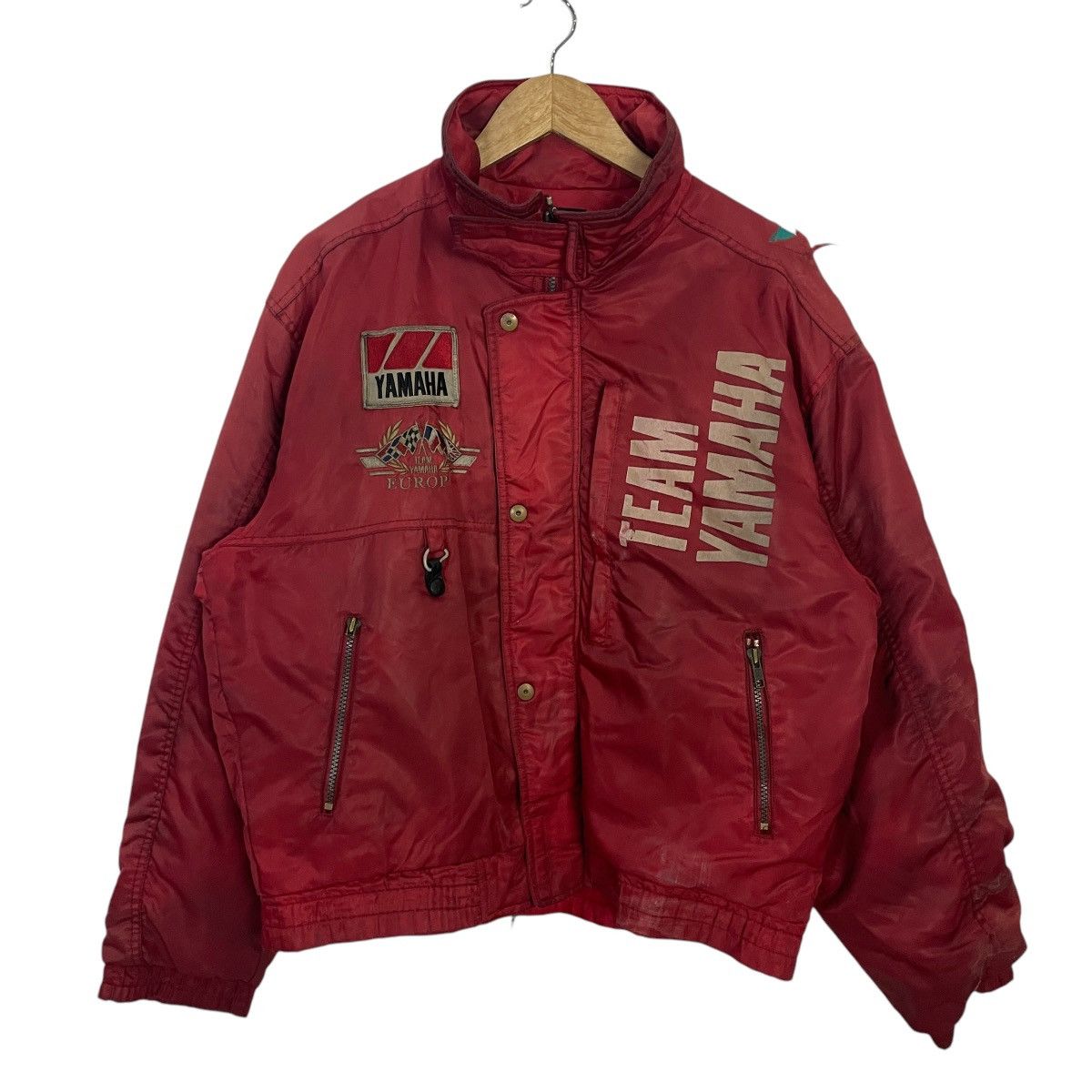 Yamaha Vintage Team Yamaha Distressed Racing Jacket Size US XL / EU 56 / 4 - 1 Thumbnail