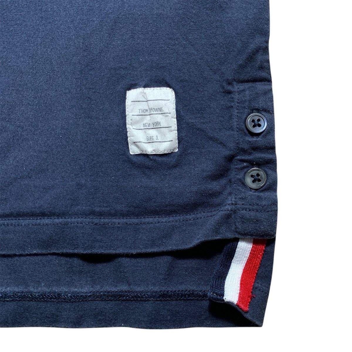Thom Browne Thom Browne Blue Striped Chest Pocket Tshirt Size US M / EU 48-50 / 2 - 4 Thumbnail