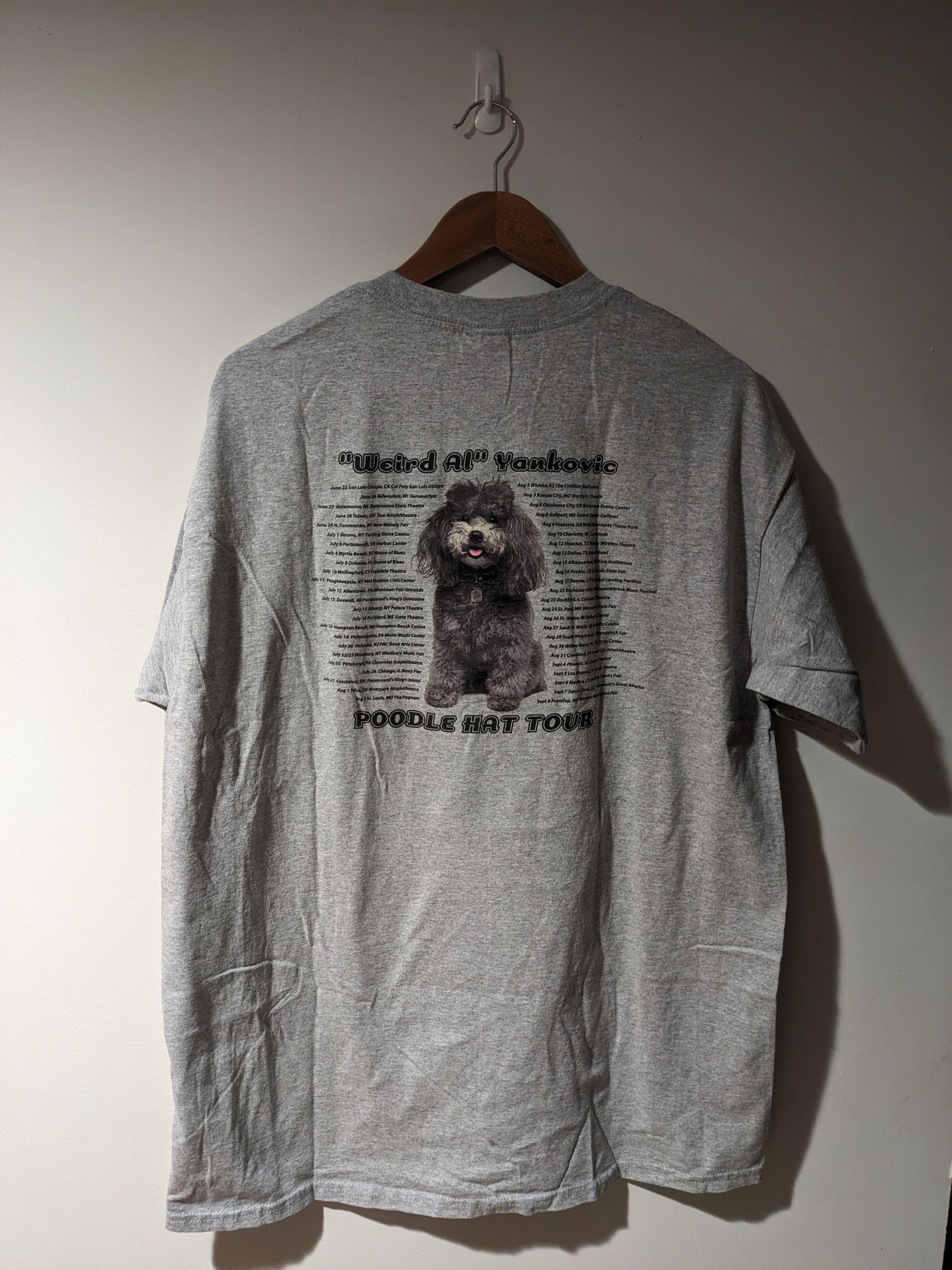 Band Tees × Vintage Vintage 2003 Weird Al Yankovic Poodle Hat Tour T-Shirt Size US XL / EU 56 / 4 - 4 Thumbnail