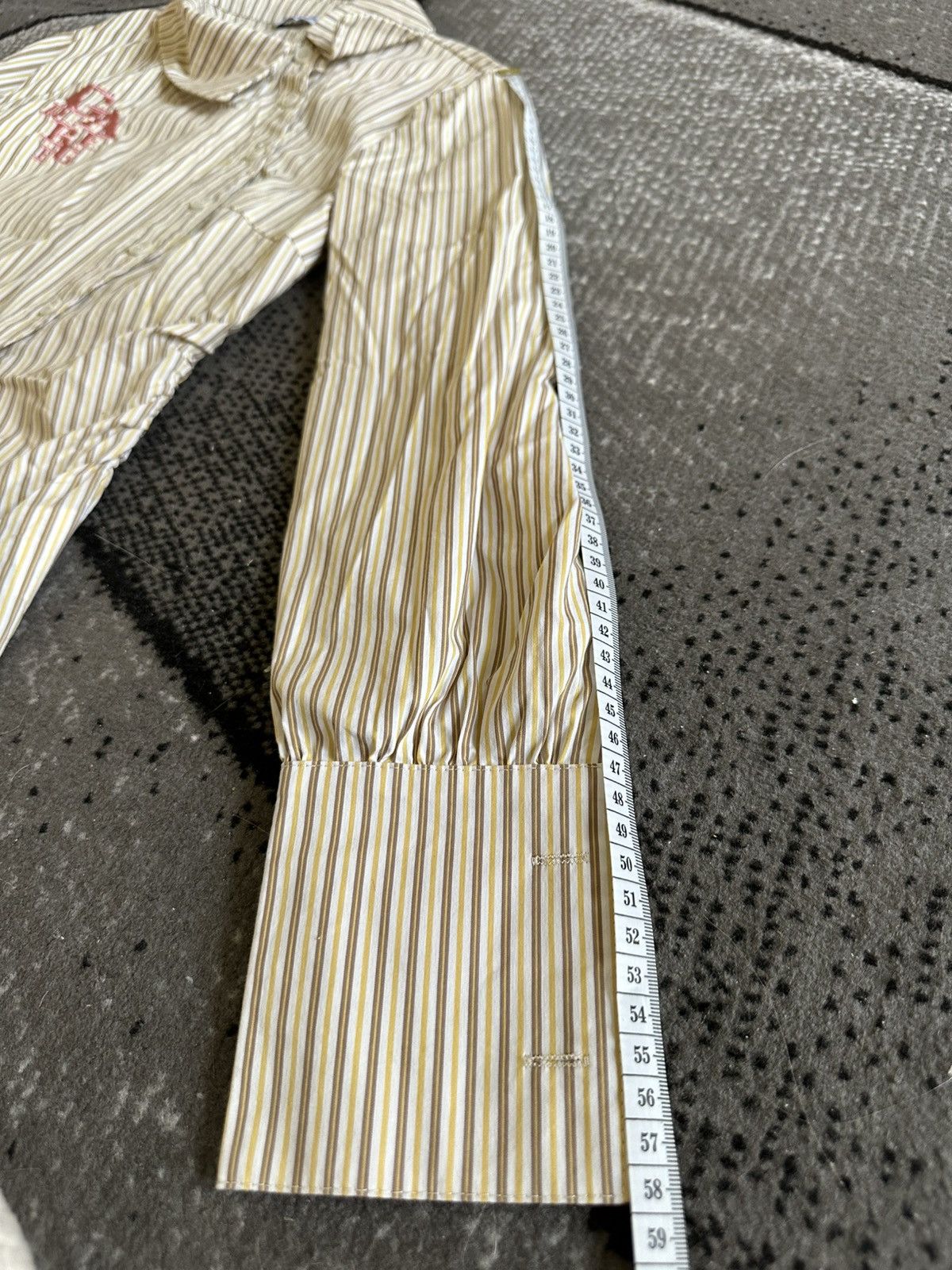Japanese Brand GARBEGE STRIPED BUTTON UP Size S / US 4 / IT 40 - 7 Thumbnail