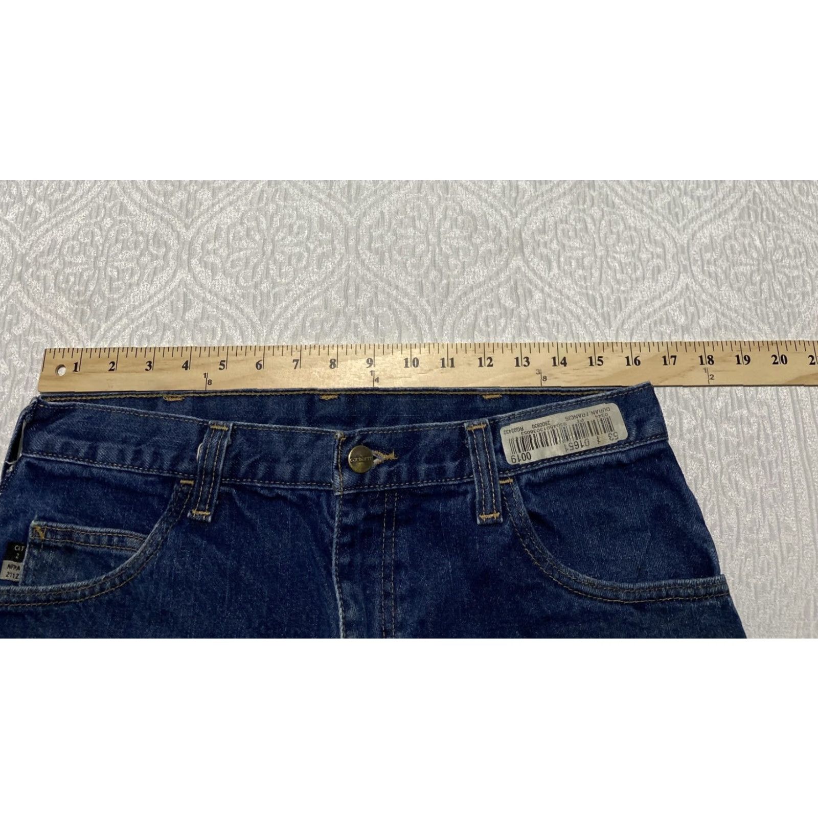 Carhartt VINTAGE Carhartt FR Jeans Men's 32x31 Blue Straight Leg Flame-Resistant Denim Workwear Size US 32 / EU 48 - 6 Thumbnail