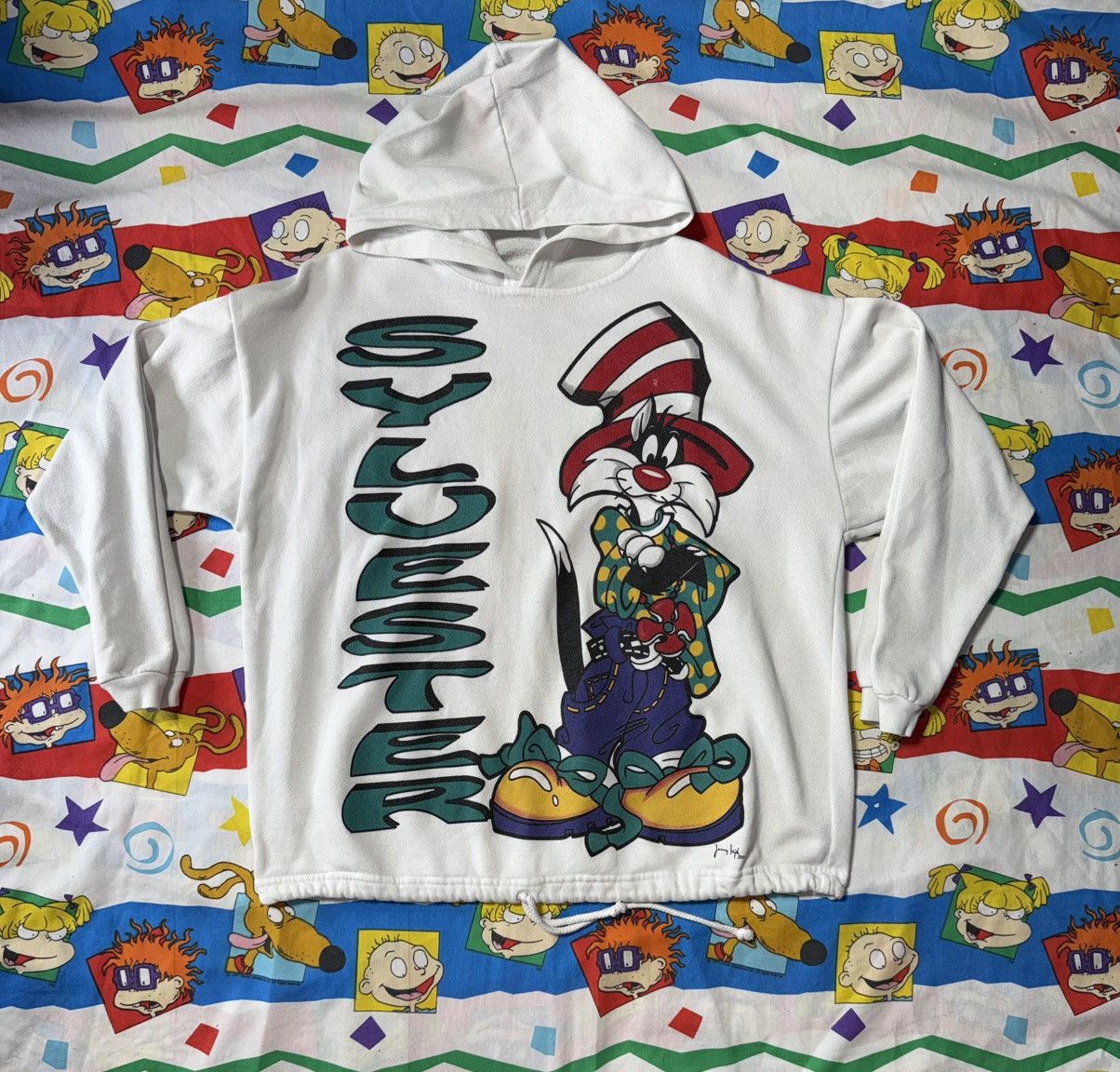 Other Vintage 90'S Jerry Leigh Looney Tunes Sylvester Hoodie Size US L / EU 52-54 / 3 - 1 Thumbnail