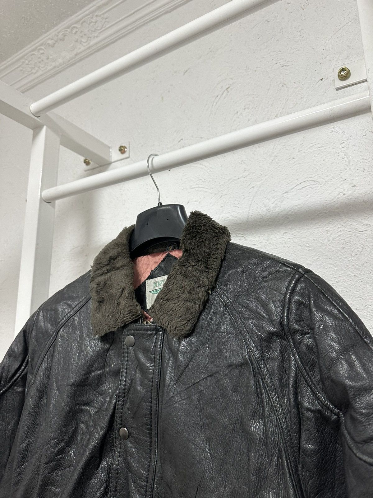 Vintage Avant-Garde Leather Jacket Oversized Aviator Flying M Size Size US M / EU 48-50 / 2 - 5 Thumbnail