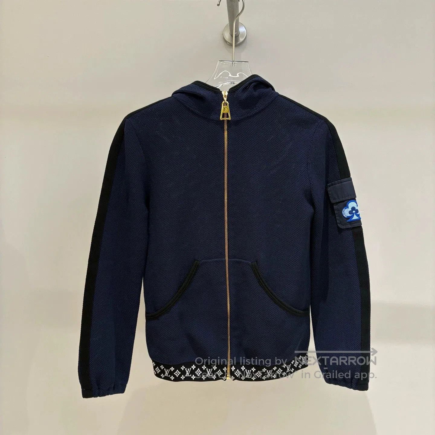 Louis Vuitton Logo Hooded Jacket Coat.
