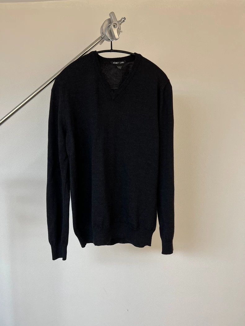 Helmut Lang HELMUT LANG Knitted V-neck sweater Size US S / EU 44-46 / 1 - 1 Thumbnail