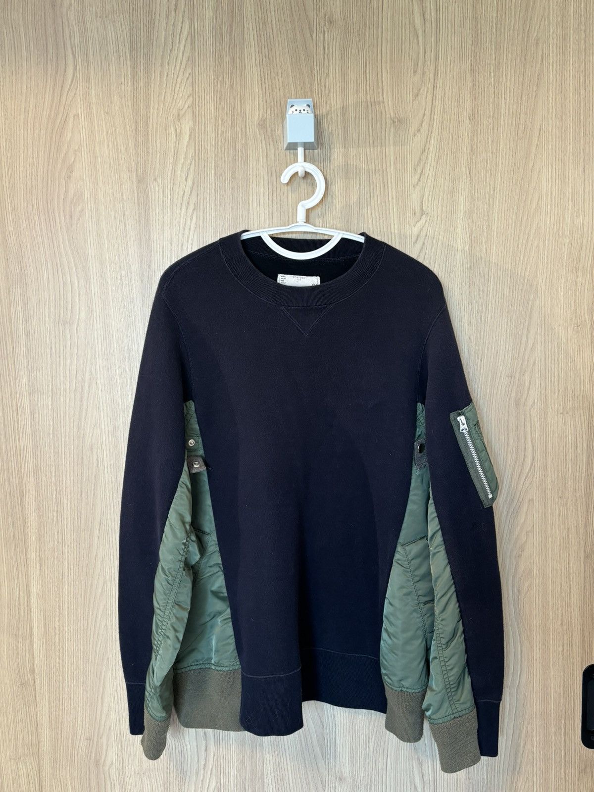 Sacai Sacai Sponge Sweat x MA-1 Pullover | Grailed