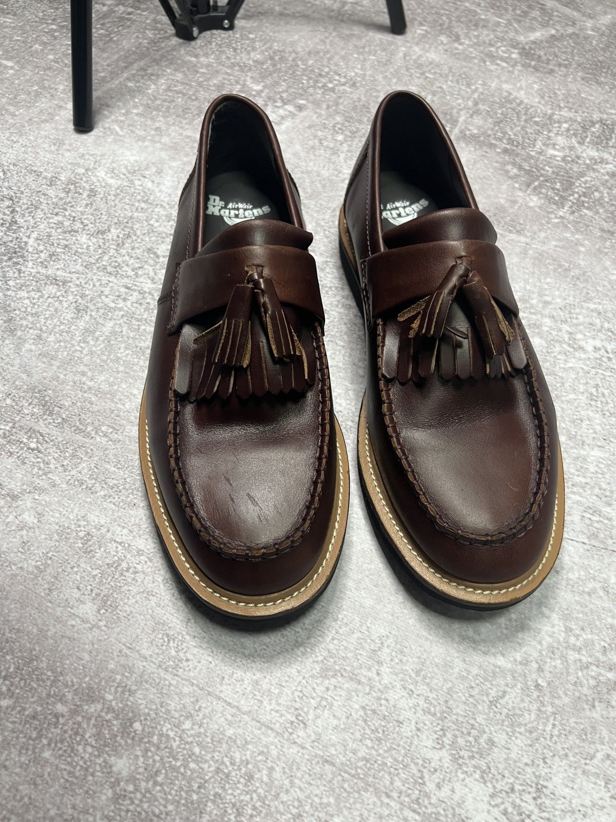 Dr. Martens Dr. Martens Annah Tassel Loafers Burgundy Dark Brown Leather Size US 9 / EU 42 - 3 Thumbnail