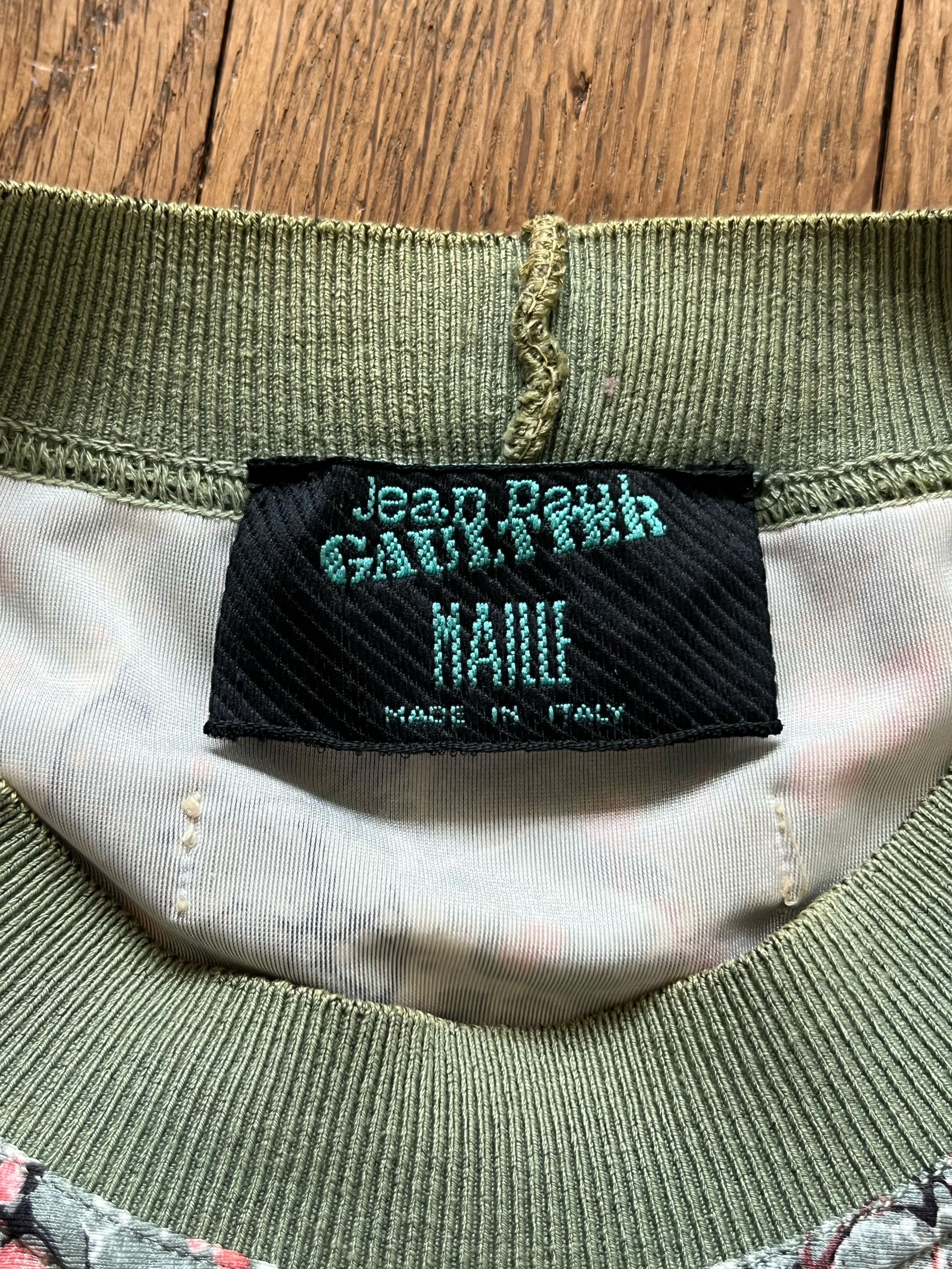 Jean Paul Gaultier Jean Paul Gaultier marbled print shiny satin tshirt Size US S / EU 44-46 / 1 - 3 Thumbnail