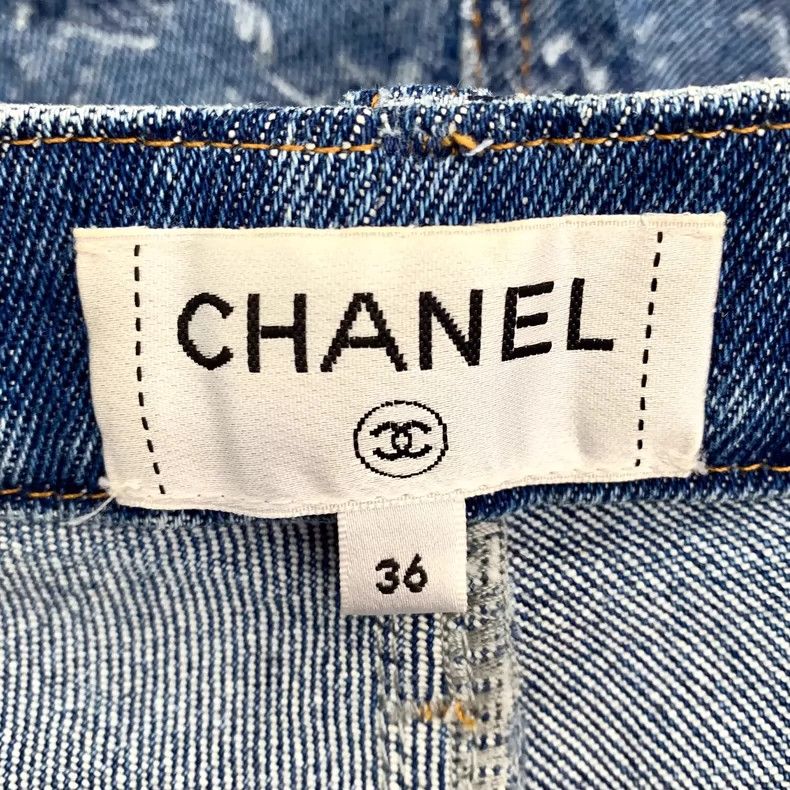 Chanel Chanel Blue snow-patterned printed cotton denim casual trou Size US 36 / EU 52 - 6 Thumbnail