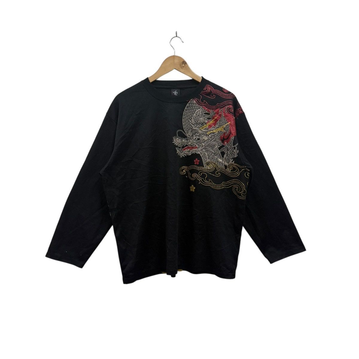 Japanese Brand Vintage Sukajan Dragon Tiger Fighting Graphic Longsleeve Size US XL / EU 56 / 4 - 2 Thumbnail