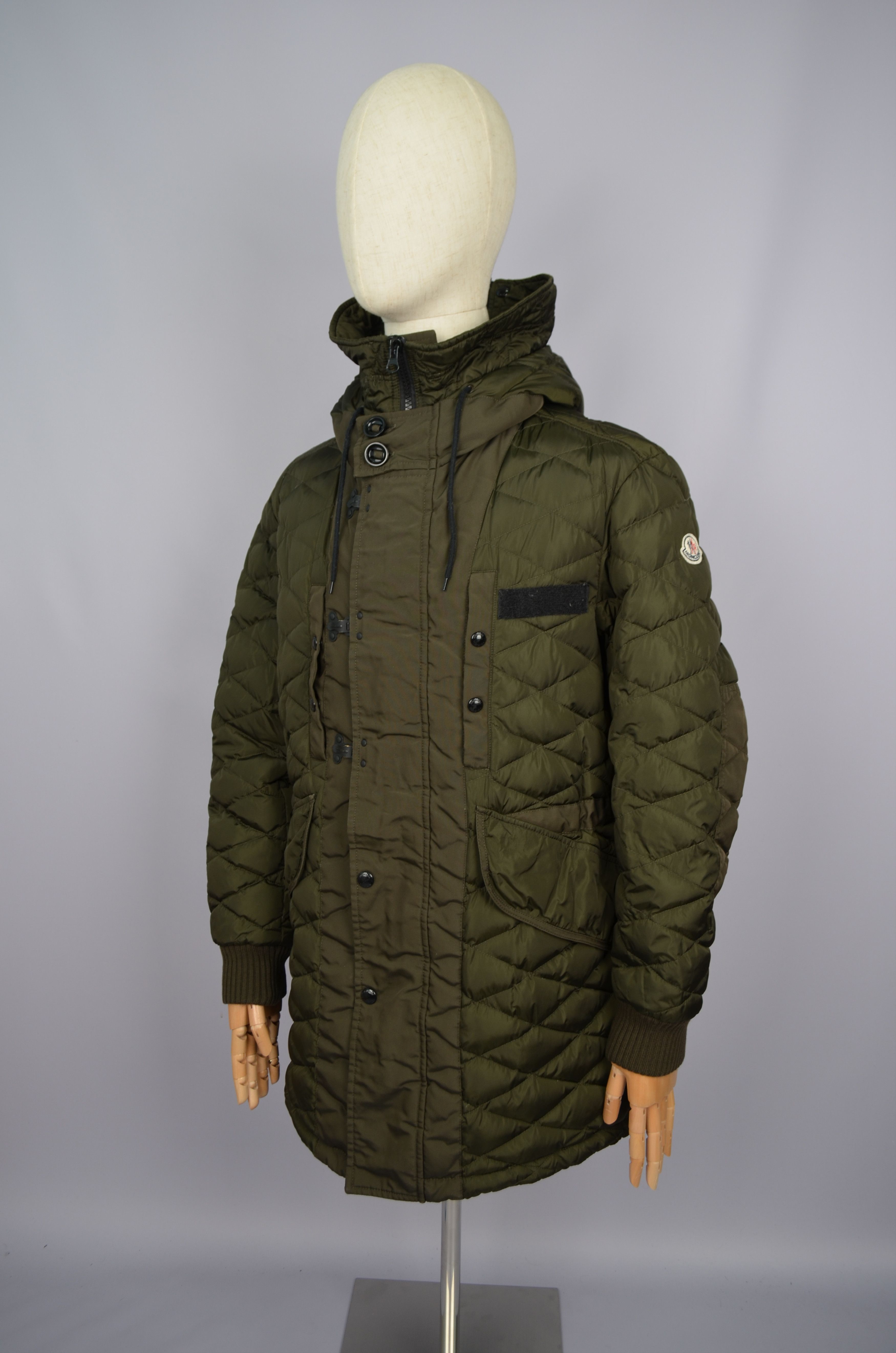 Moncler Moncler Gauthier Khaki Down Jacket Quilted Hooded Size 4 XL Grailed