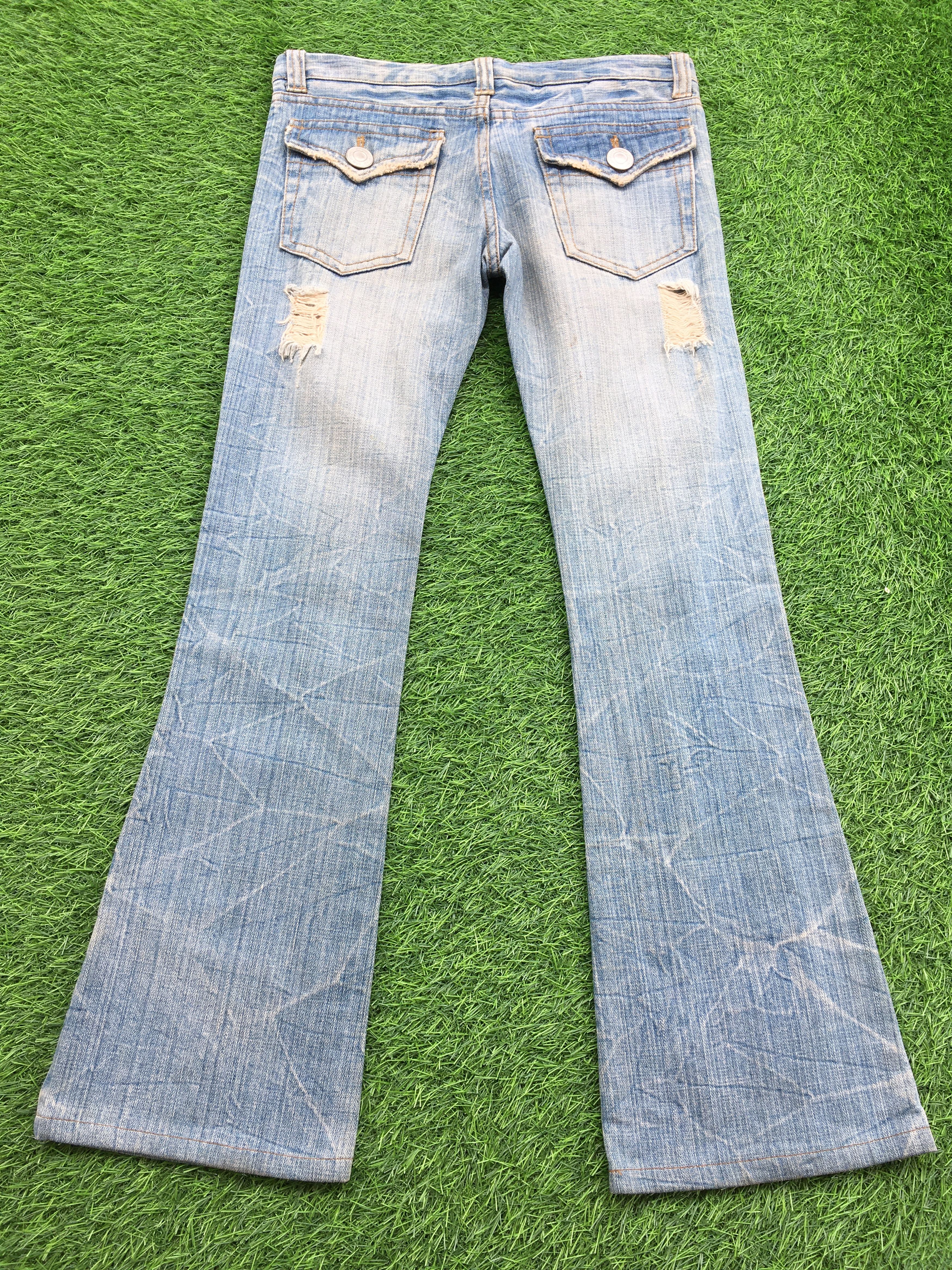 Japanese Brand Japanese Wide Leg Distressed Nippon Denim D-991 Size 28" / US 6 / IT 42 - 2 Thumbnail