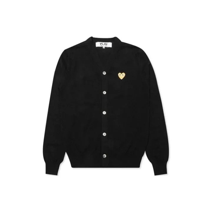 Comme des Garcons Comme des Garcons Play Black Knitted Cardigan 0079 Size US M / EU 48-50 / 2 - 1 Thumbnail