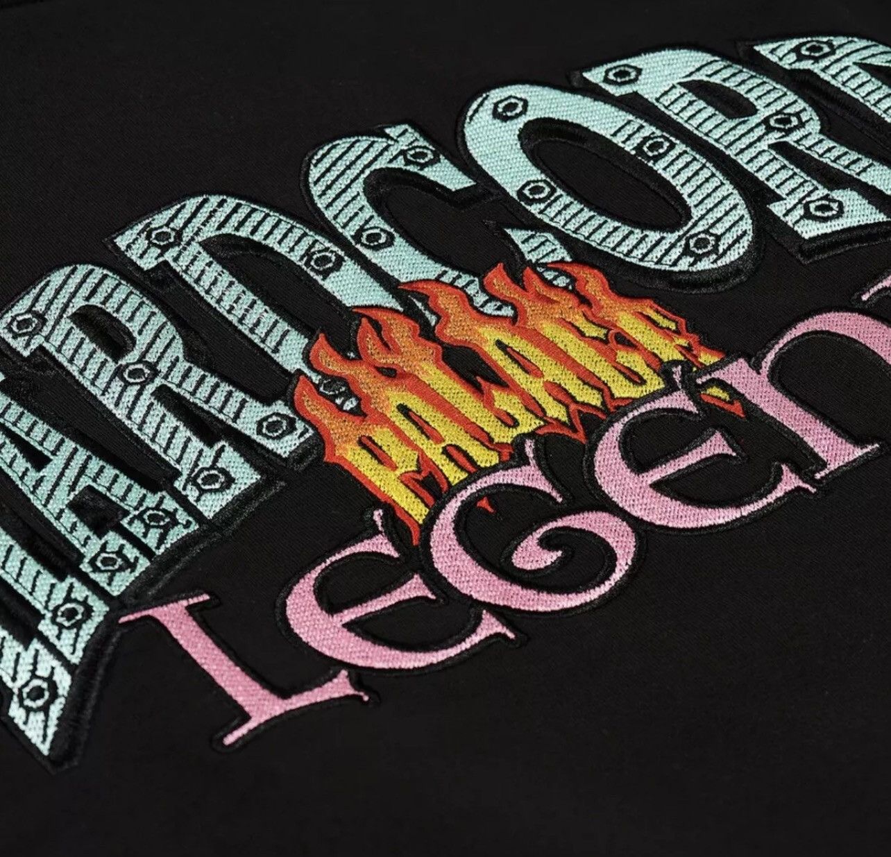 Palace × WWE Palace x WWE Legend Crew Black Cotton Sweatshirt Size XL Size US XL / EU 56 / 4 - 3 Thumbnail