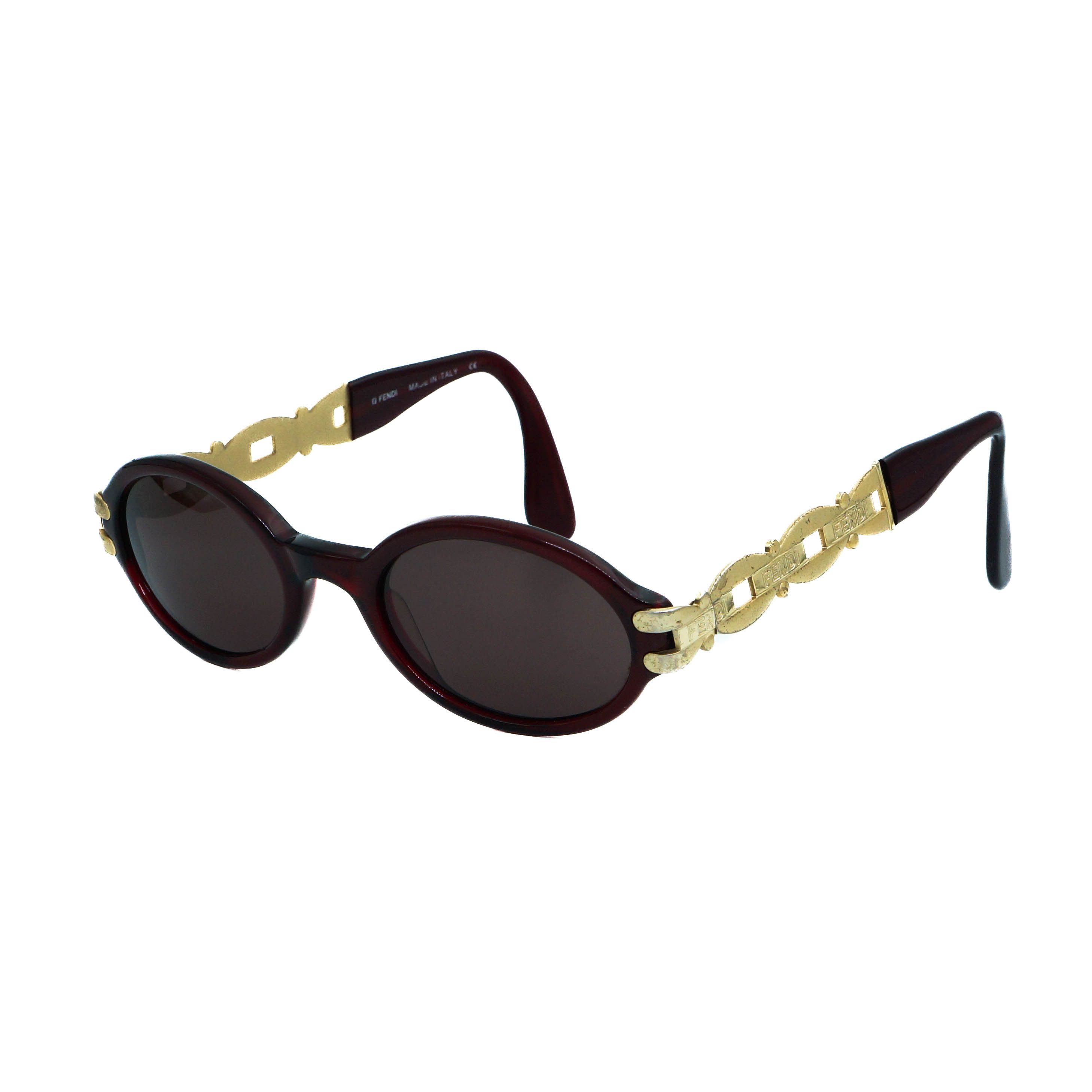 Vintage Fendi Sunglasses FS332 Fendi × Vintage Fendi FS332 Vintage Leopard sunglasses Gold  main image 2