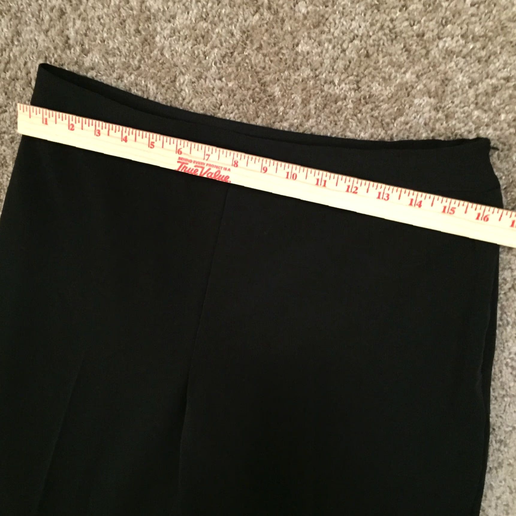 Vintage Laura Scott Dress Pants Womens Size 12P Black Straight Leg Flat Front Side Zip Size 34" / US 12 / IT 48 - 2 Thumbnail