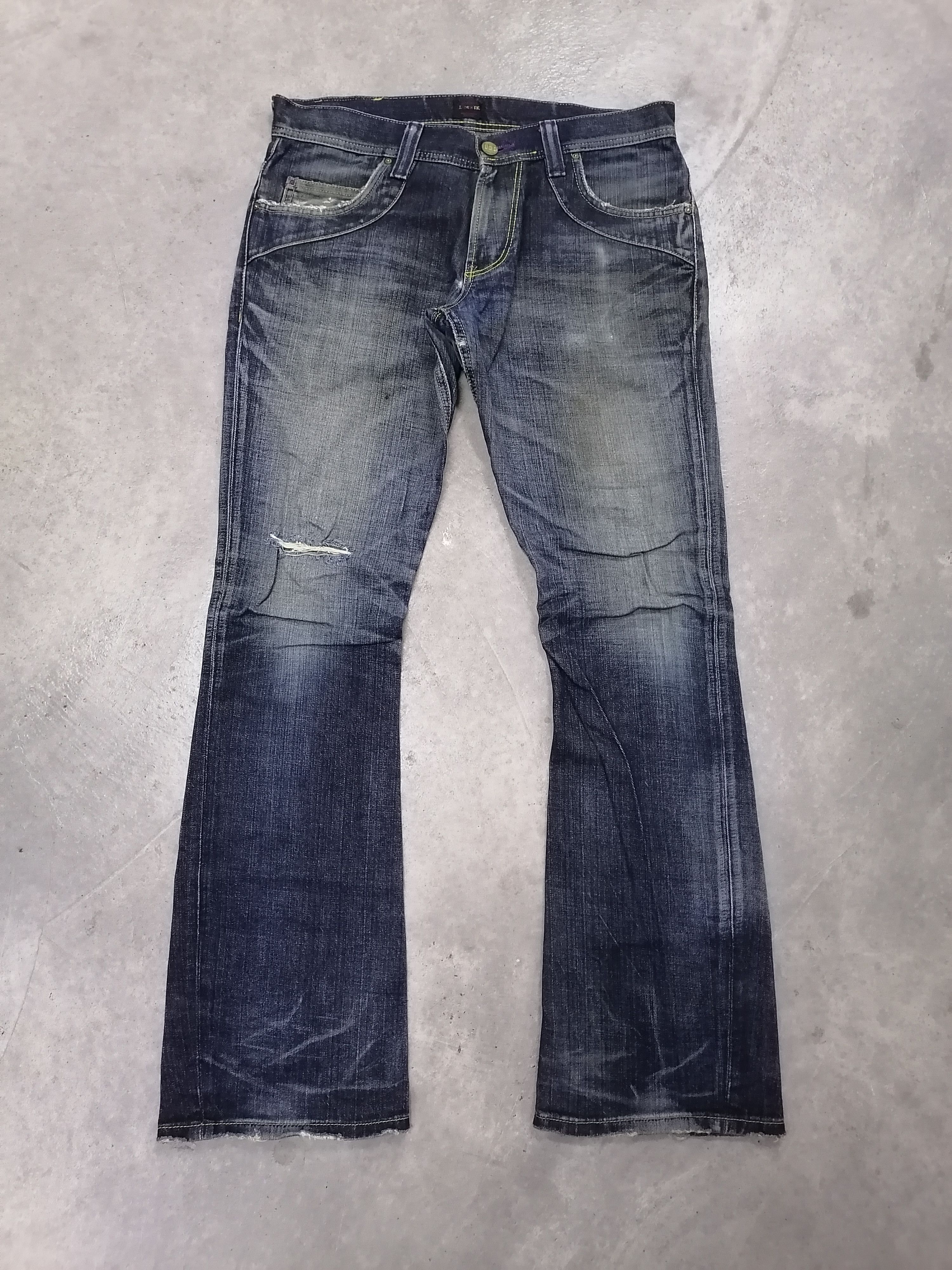 Lee × Takeo Kikuchi Flare Jeans Lee x Takio Kikuchi Distressed Denim Pants Size US 33 - 2 Thumbnail