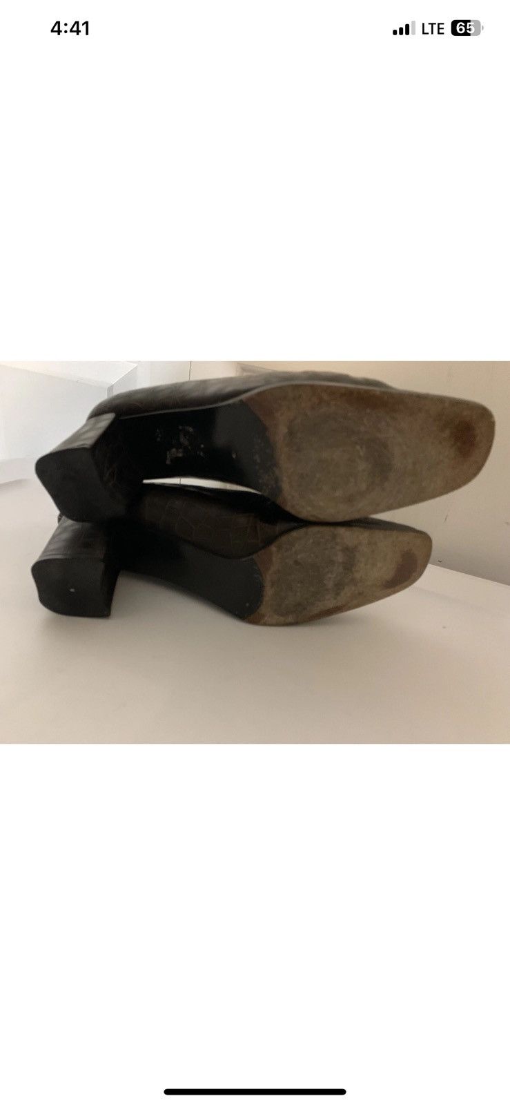 Stuart Weitzman Stuart weitzman womens sz 8.5AA croc print chocolate heels Size US 8.5 / IT 38.5 - 10 Thumbnail