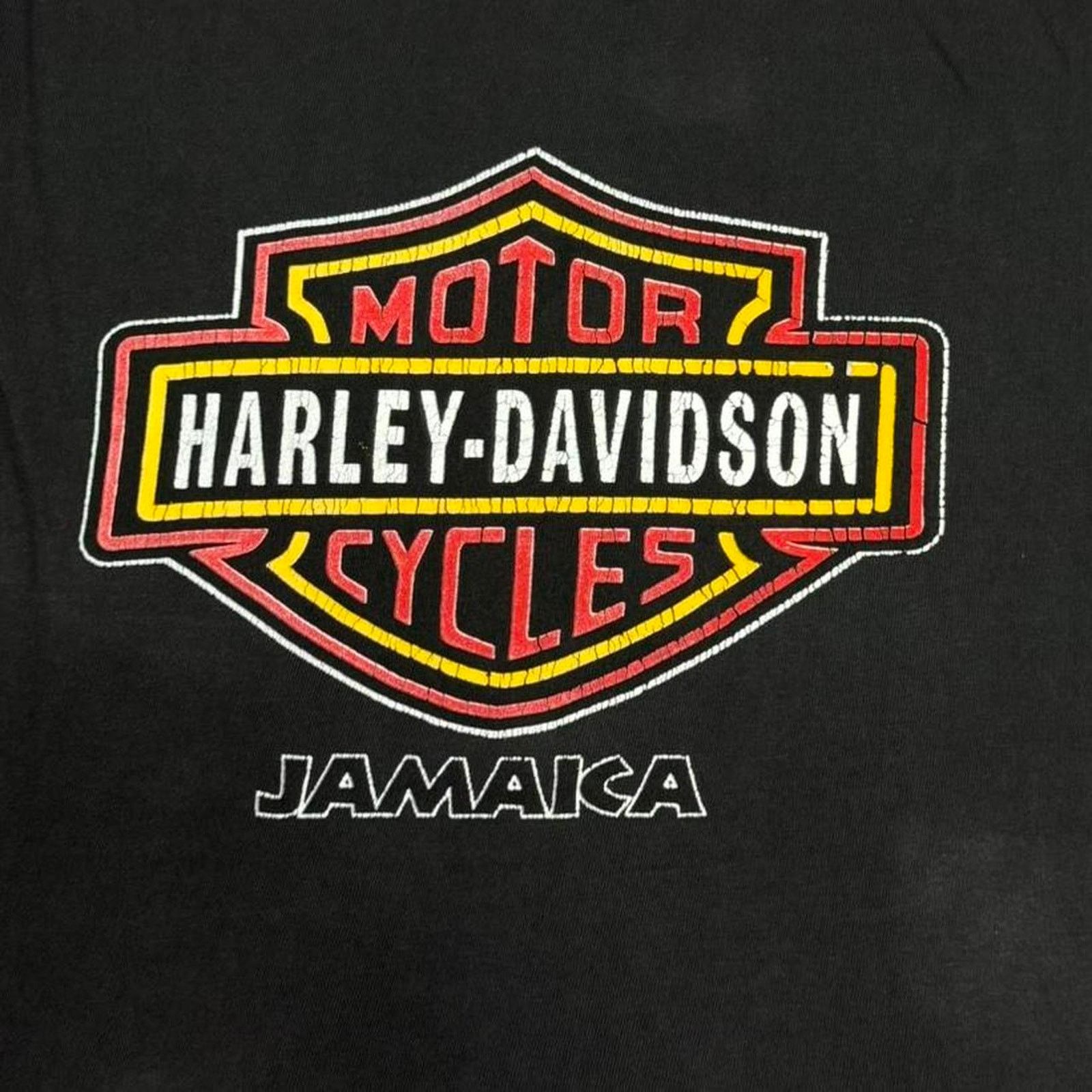 Harley Davidson × Vintage VINTAGE Y2K HARLEY DAVIDSON JAMAICA EAGLE EMBLEM TEE: Size US XL / EU 56 / 4 - 3 Thumbnail