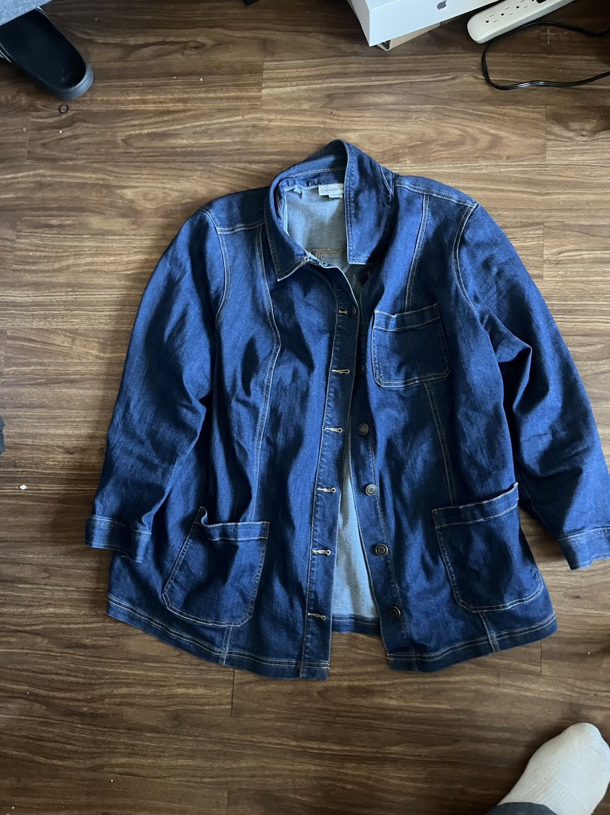 Vintage Catherine’s Blue Denim Jacket with a Relaxed Fit Size L / US 10 / IT 46 - 1 Thumbnail