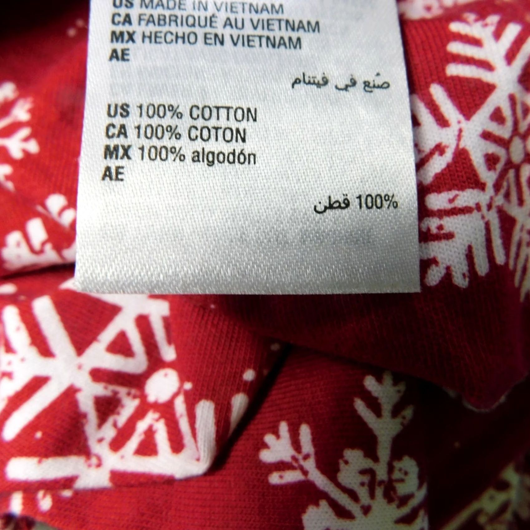 Vintage Family PJs Pajama Pants Men Snowflake Print Christmas Red XL Size US 36 / EU 52 - 2 Thumbnail
