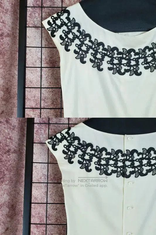 Dior Dior Summer White Cotton Embroidered Short Tee . Size S / US 4 / IT 40 - 4 Thumbnail