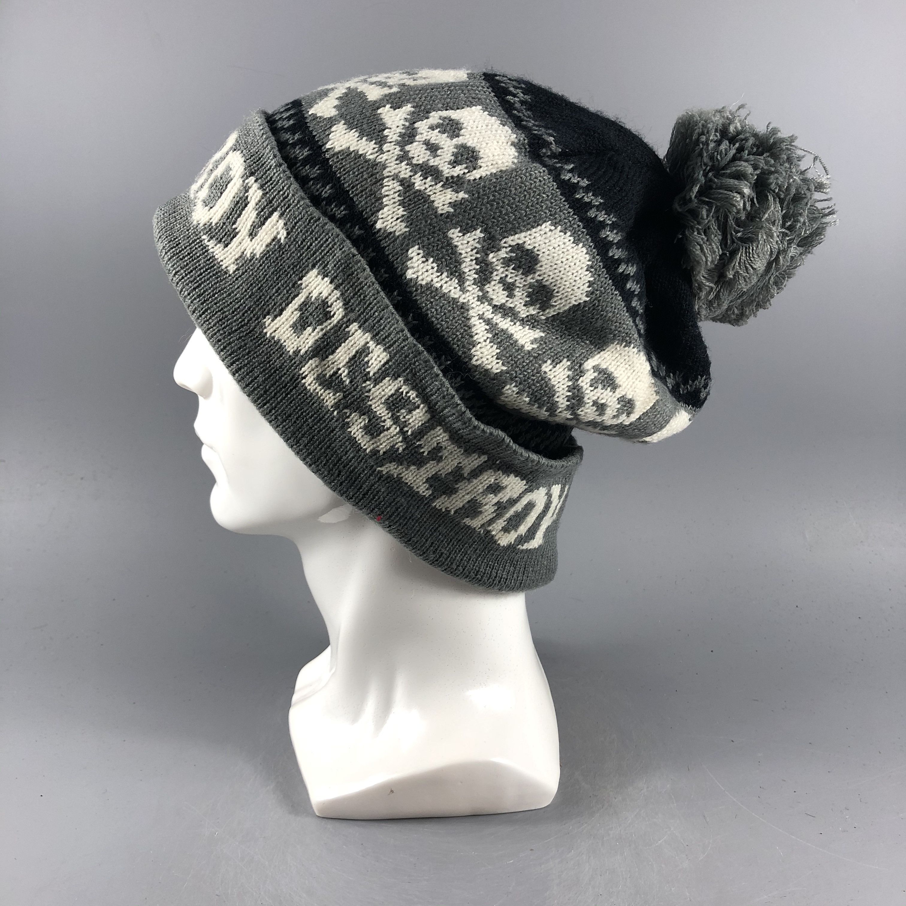 Vintage Vintage Skull Destroy Beanie Snow Hat Snow Cap -D008 Size ONE SIZE - 2 Thumbnail