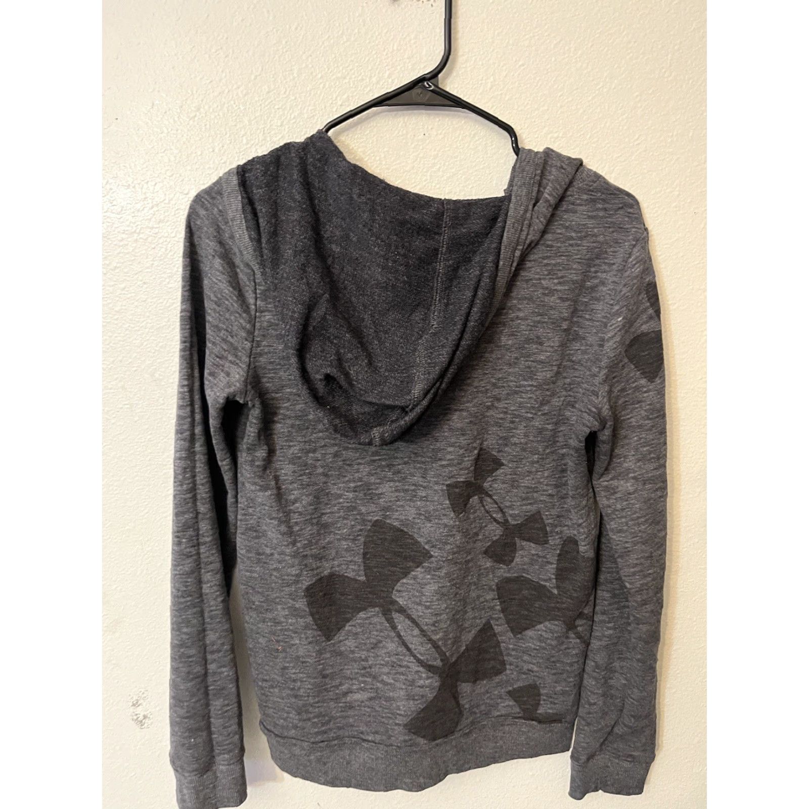 Under Armour Under Armour Hoodie Womens S Grey Pullover Hooded Sweatshirt Lightweight Casual Pullover Sweatshirt Pockets Logo Breathable Cotton Polyester Size S / US 4 / IT 40 - 2 Thumbnail
