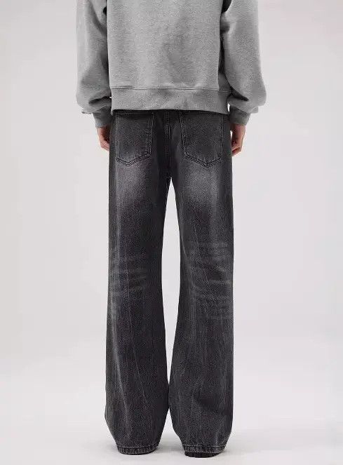 Japanese Brand aoka Lightning crack baggy vintage loose bootcut jeans Size US 32 / EU 48 - 3 Thumbnail