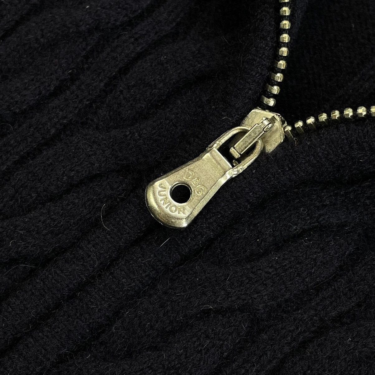 Designer × Dolce & Gabbana Dolce & Gabbana Ribbed Knit Cashmere Navy Zip Sweater Size M / US 6-8 / IT 42-44 - 8 Thumbnail