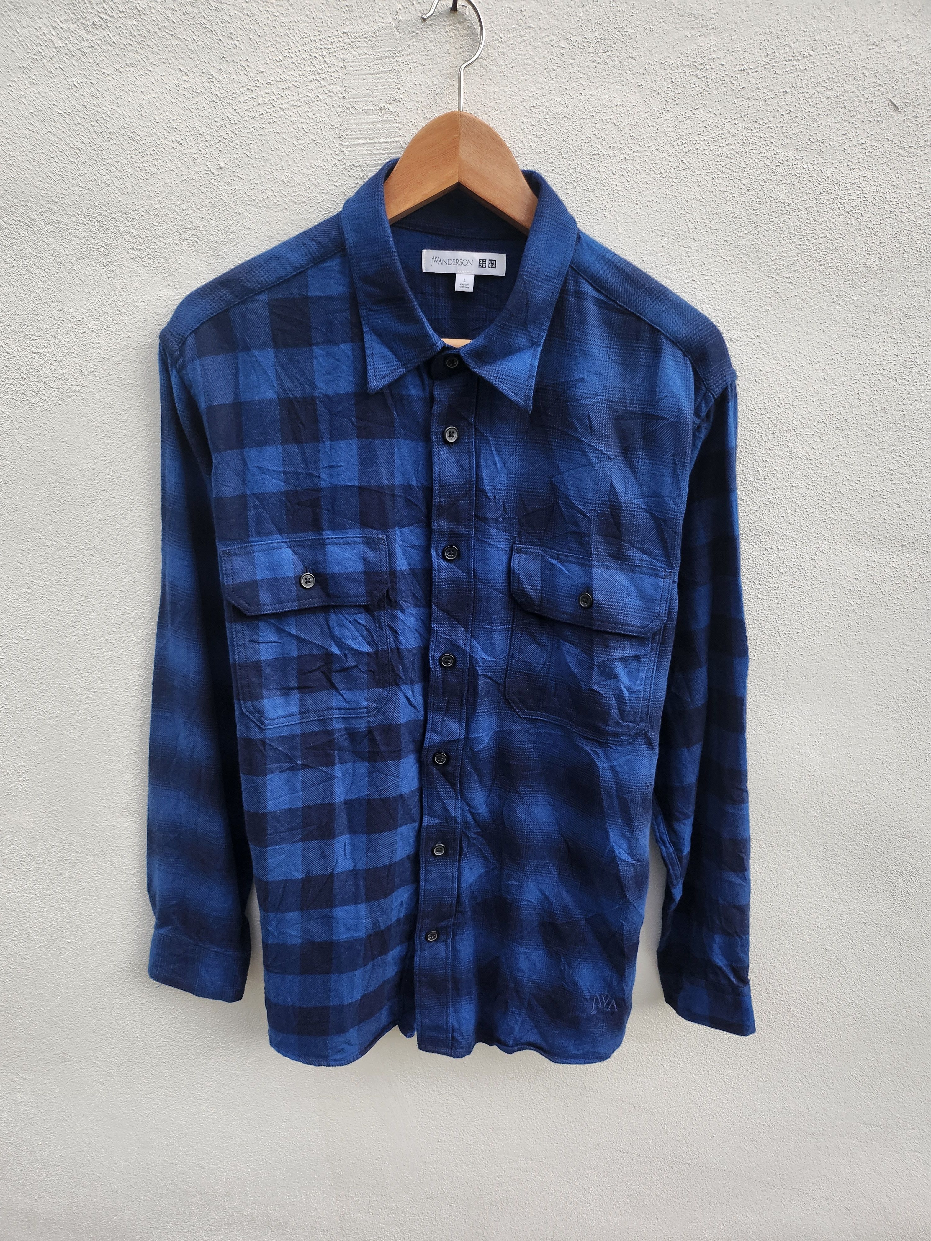 Flannel × JW Anderson × Japanese Brand Jw Anderson x uniqlo punk shirt Size US L / EU 52-54 / 3 - 2 Thumbnail