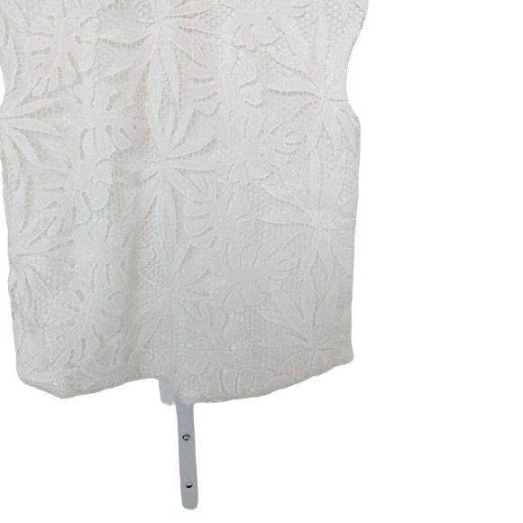 Corey Lynn Calter Corey Lynn Calter Tina White Lace Floral Palm Top Size XS / US 0-2 / IT 36-38 - 6 Thumbnail
