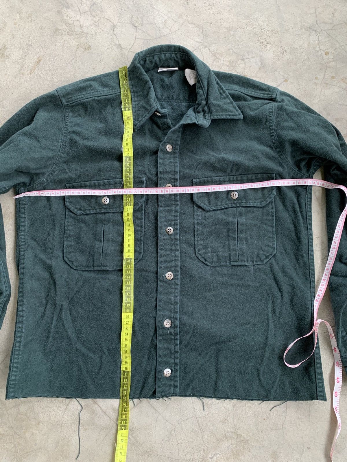 Vintage Cropped button up shirt double pocket Fivebrother boxy Size US M / EU 48-50 / 2 - 6 Thumbnail