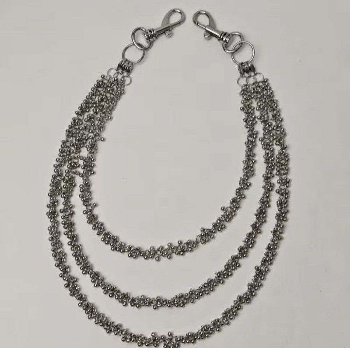 Jewelry Bead Flower Three Tier Silvery Pants Chain Size ONE SIZE - 5 Thumbnail