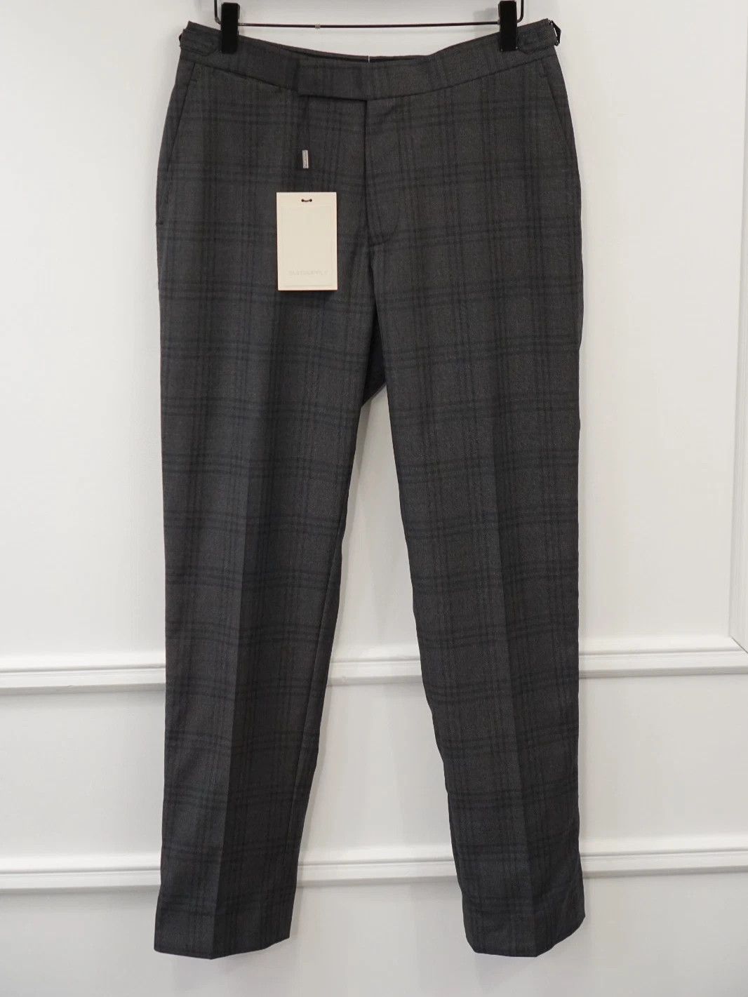 Suitsupply Men Suitsupply Pants Trousers Grey Brescia Wool Plaid US36 Size 36R - 1 Thumbnail