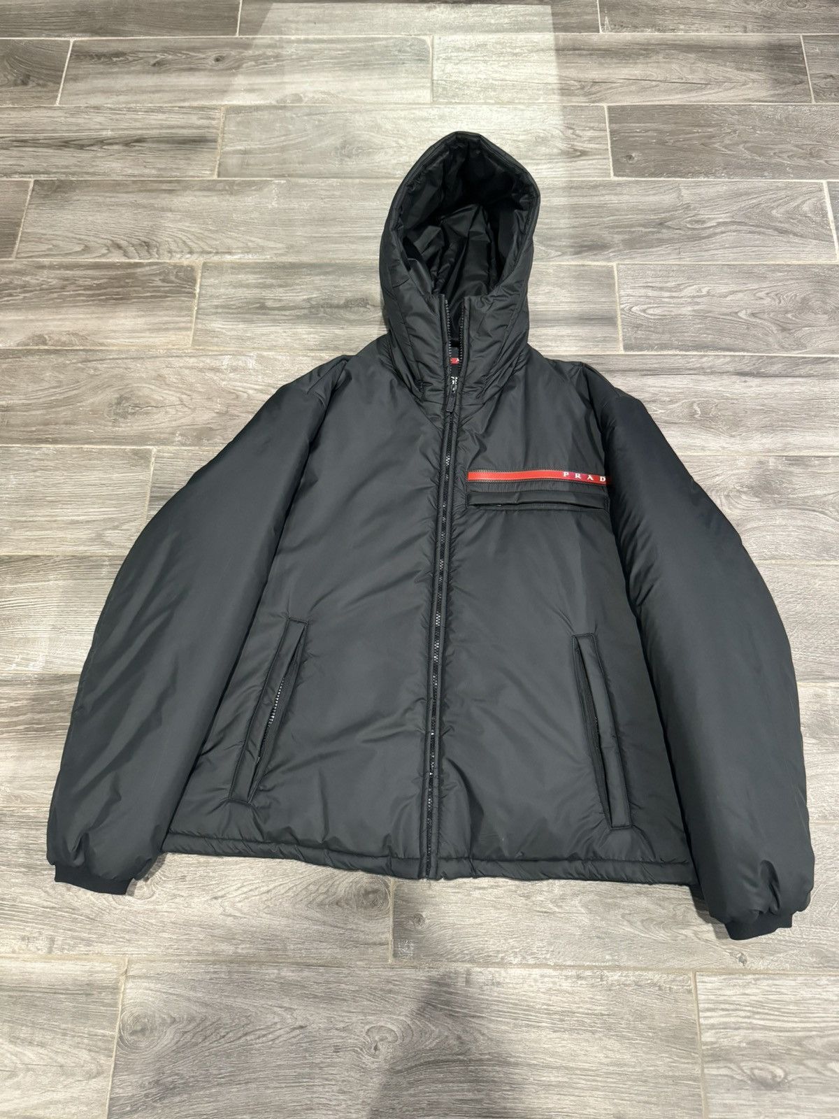 image of Prada Linea Rossa Fw18 Jacket in Black, Men's (Size Small)