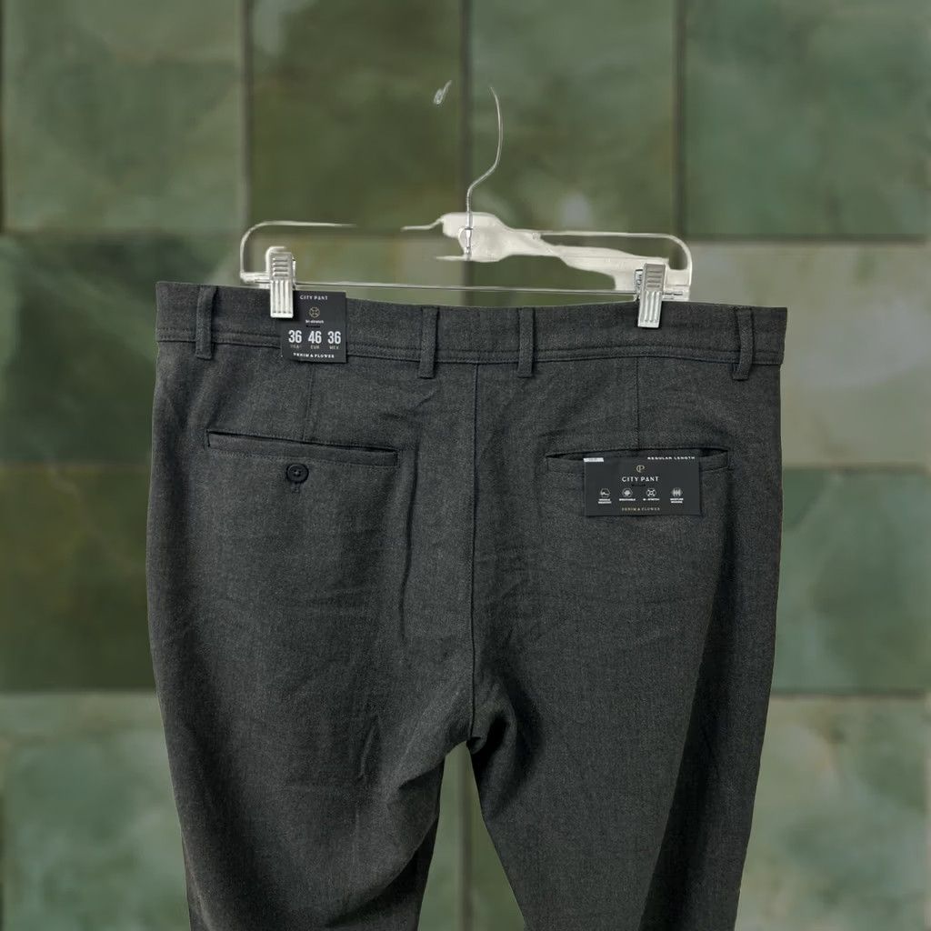 Denime Denim & Flower Ricky Singh City Pant Pants Mens 36x28 Gray Stretch Trousers NWT Dress Pants Flat Front BW Size US 36 / EU 52 - 1 Thumbnail