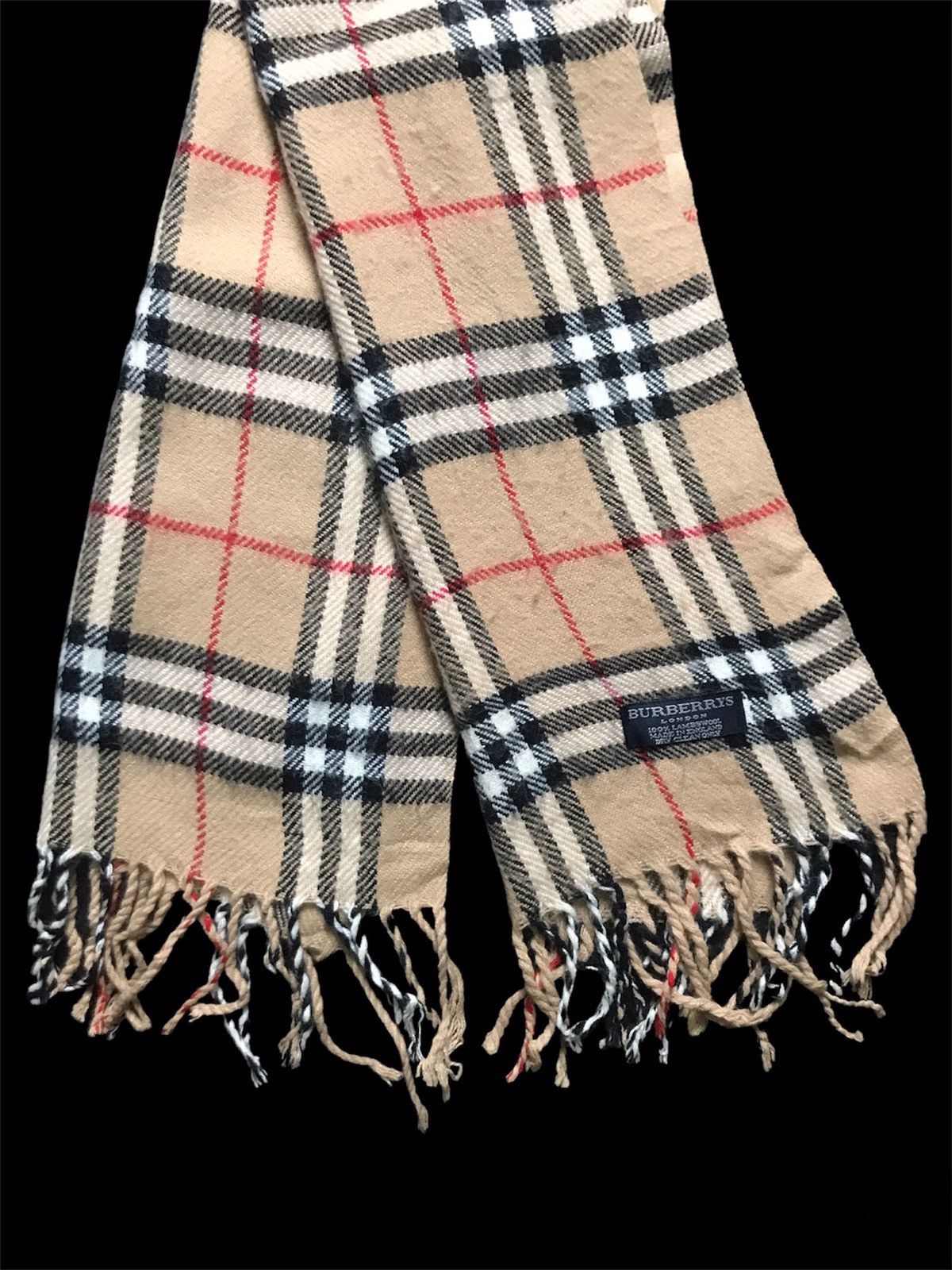 Burberry × Vintage Vintage Burberrys Nova Check Lambswool Scarf/Muffler Size ONE SIZE - 3 Thumbnail
