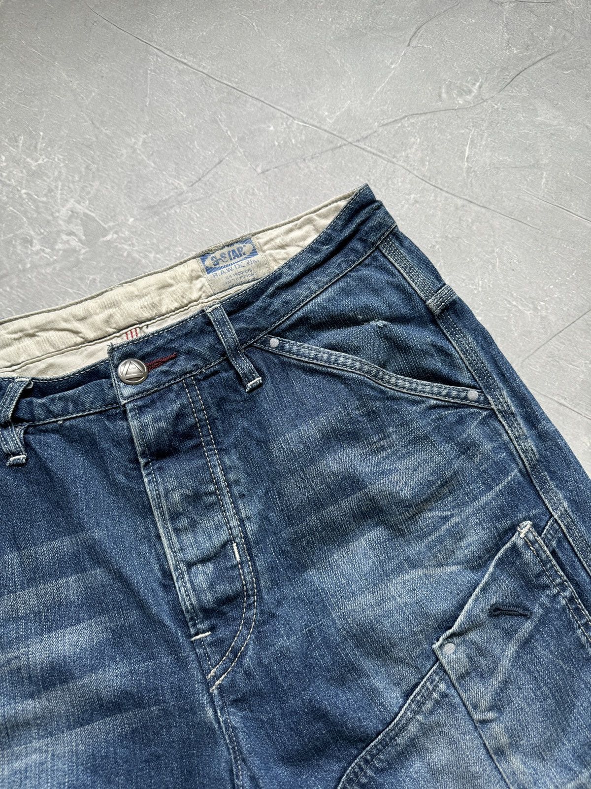 G-Star Vintage G-Star Raw Big Logo Back Buckle Denim Shorts Baggy Size US 34 / EU 50 - 6 Thumbnail