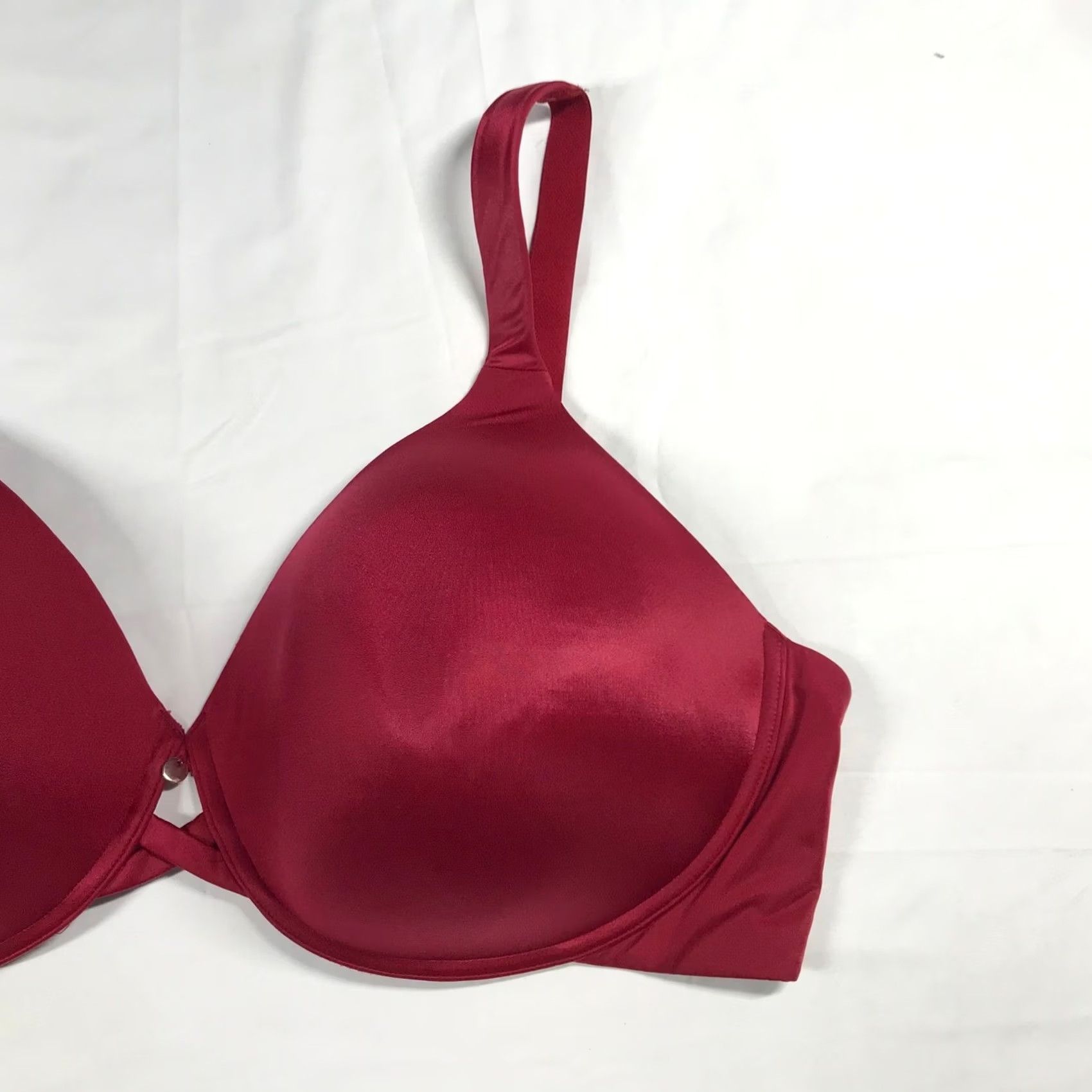 Vintage Ambrielle Everyday Full Coverage Bra 42DDD Ruby Red Underwire Smooth Padded Size ONE SIZE - 3 Thumbnail